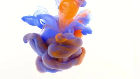 Video of paint falling into the water Stock Footage 173340301