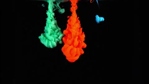 Video of paint falling into the water Stock Footage 173366270