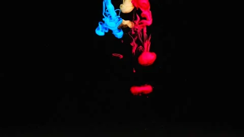 Video of paint falling into the water Stock Footage 173371481