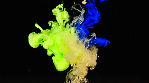 Video of paint falling into the water Stock Footage 173372908