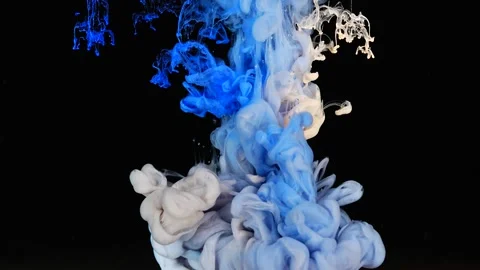 Video of paint falling into the water Stock Footage 173373299