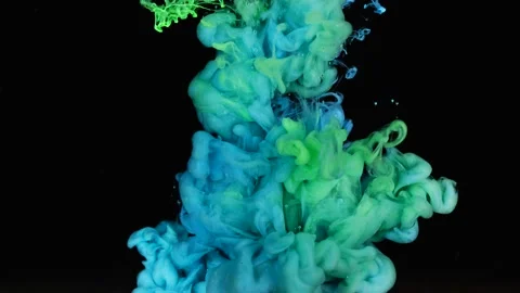 Video of paint falling into the water Stock Footage 173373704