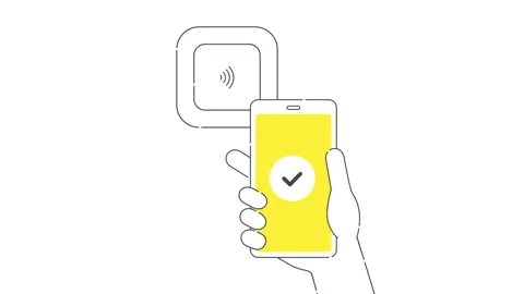 Video of paying with a smartphone. Mobile payment animation. Видео 150501360