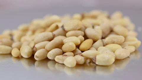 Video of peeled pine nuts Stock Footage 328426793