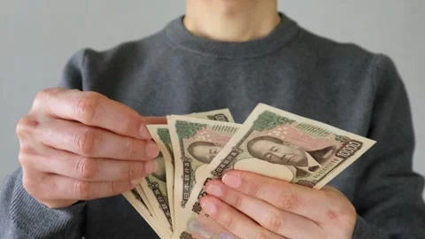 Video of a person counting banknotes Stock Footage 324548044