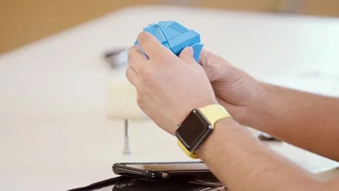 Video of a person's hands with a set of hands Stock Footage 159182215