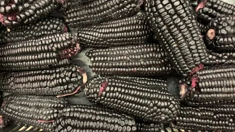 Video of Peruvian purple corn in a local market. Food concept. Stock Footage 256054184