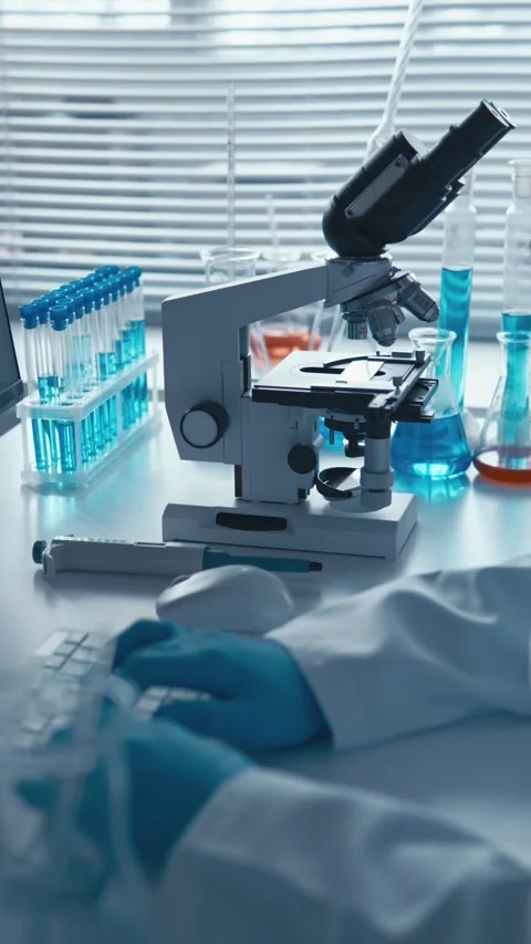 In this video, a pharmaceutical scientist checks the accuracy of medication Stock Footage 276314009