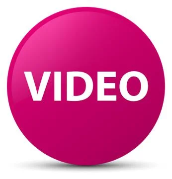 Video pink round button Stock Illustration