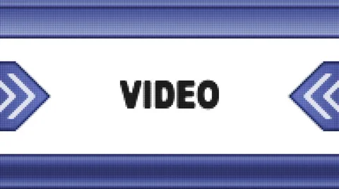 "Video" on a pixel screen. Seamless. Stock Footage 52794351