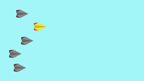 Video of a plane race about daring to be different and being the first to see o Stock Footage 309996946