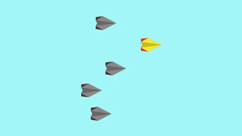 Video of a plane race about daring to be different and being the first to see o Stock Footage 309996952