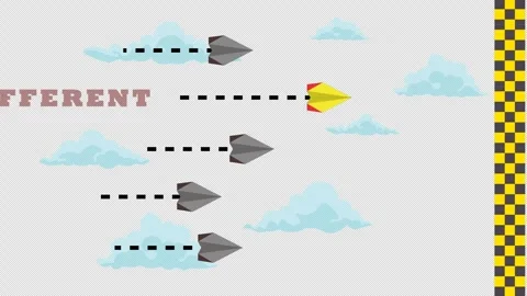 Video of a plane race about daring to be different and being the first to see o Stock Footage 309997865