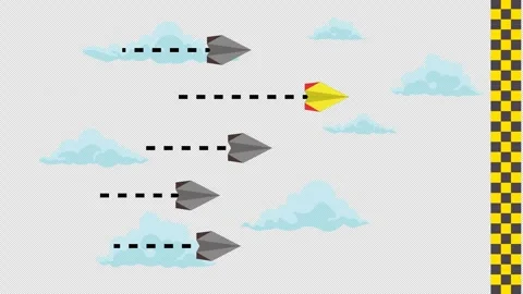 Video of a plane race about daring to be different and being the first to see o Stock Footage 309997913