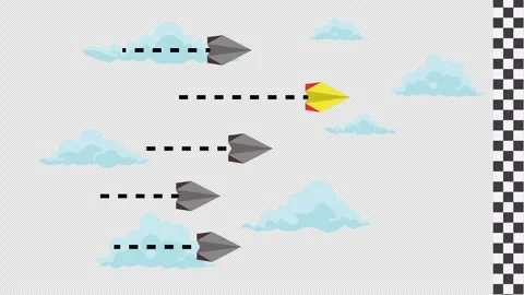 Video of a plane race about daring to be different and being the first to see o Stock Footage 309998110