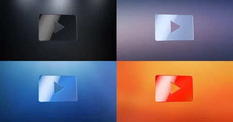 Video Play 3d Icon Stock Footage 69805570
