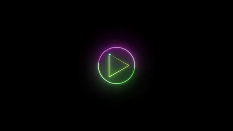 Video Play Button Icon Animation on Glowing– Dynamic Motion Graphic Stock Footage 283491701