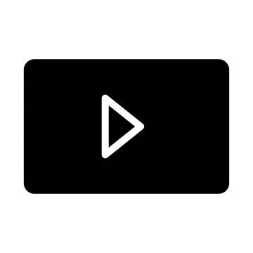 Video play button icon. Concept of streaming, multimedia, and entertainment. Stock Illustration