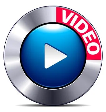Video Play Button Icon Stock Illustration