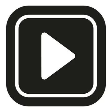 Video play button icon media interface symbol Illustrazione stock
