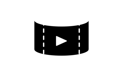 Video Play Button Icon For Tutorial Content Stockbeeldmateriaal 346803683