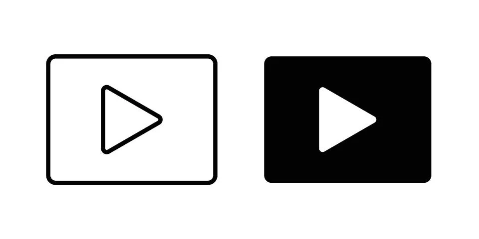 Video play button icon for web projects Stock Illustration