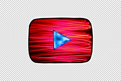 Video play button logo / icon / symbol for online social media content Stock Illustration