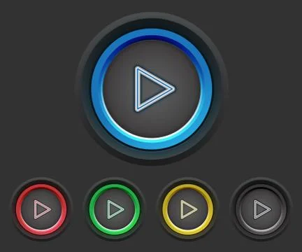 Video play buttons Stock Illustration