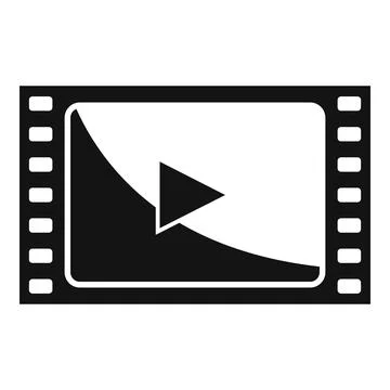 Video play icon simple . Web button Stockillustratie