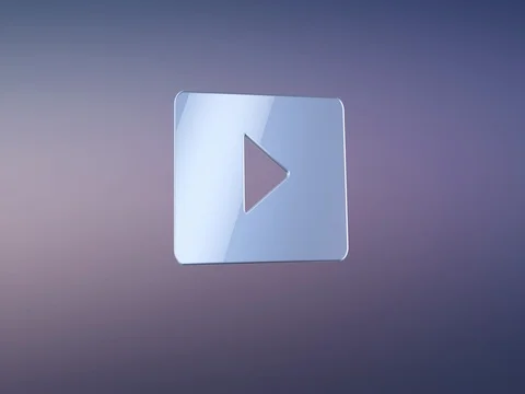 Video Play Silver 3d Icon 스톡 동영상 69805439