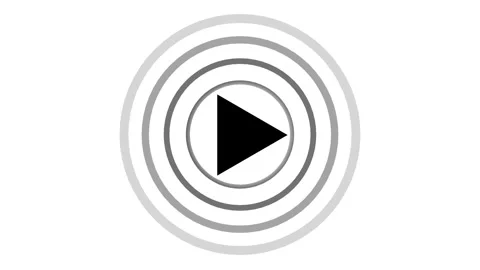 Video play simple arrow icon on animated white background. Stock Footage 256075367