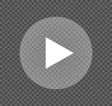 Video play transparent button icon. Video play button Stock Illustration