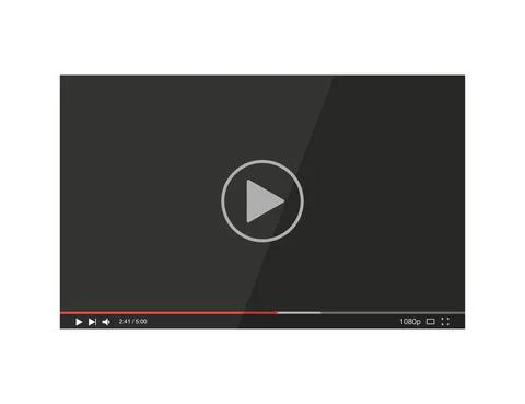 Video player bar. Player video in flat style on a white background. Vector イラスト素材