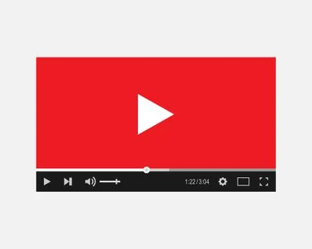 Video player bar. Video playback icon in the player window Stock Illustration