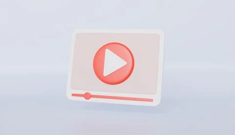 Video player in browser on mobile, Video streaming, Live digital stream Stock Illustration
