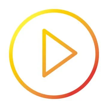 Video player button internet web technology interface gradient style icon Stock Illustration