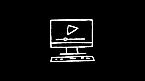 Video Player Computer Media Icon Stock Footage 345593528