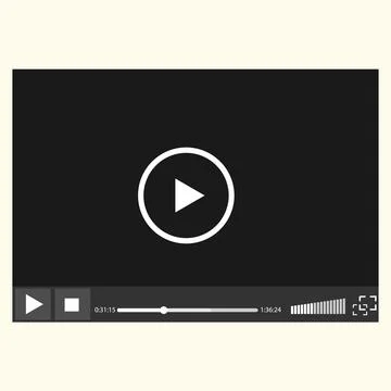 Video player concept Stock Illustration