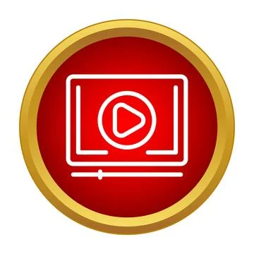 Video player controller button icon digital interface Illustrazione stock