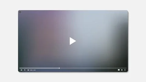 Video Player. Desktop Flat Multimedia Player Interface. Video Player Mockup Illustrazione stock