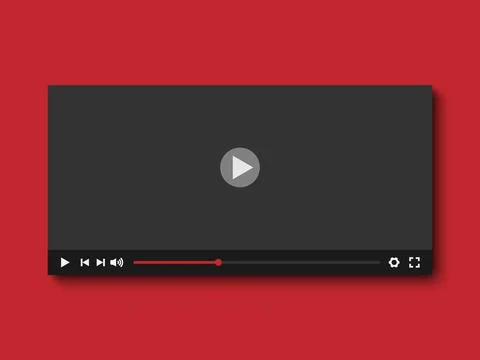 Video player flat design, vector illustration 스톡 일러스트