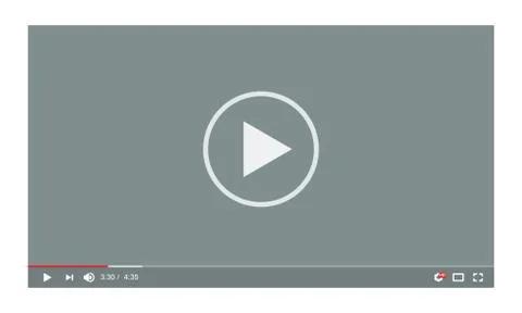 Video player in a flat style. Ideal for web application Stock Illustration