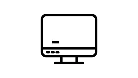 Video player icon featuring a play button in the center of a circular design. Stock Footage 334998313