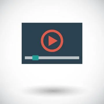 Video player icon Stock Illustration