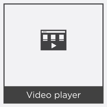 Video player icon isolated on white background Stock Illustration