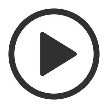 Video player icon vector black Stock Illustration