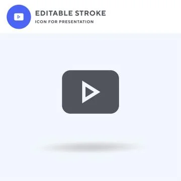 Video Player icon vector, filled flat sign, solid pictogram isolated on white Stockillustratie