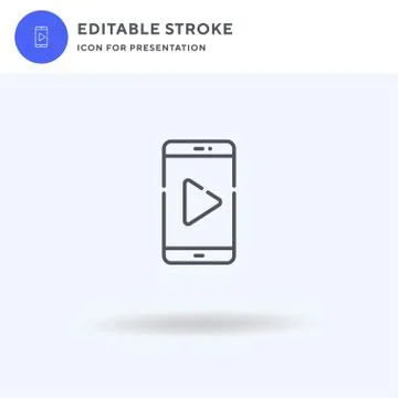 Video Player icon vector, filled flat sign, solid pictogram isolated on white Stockillustratie