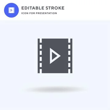 Video Player icon vector, filled flat sign, solid pictogram isolated on white イラスト素材