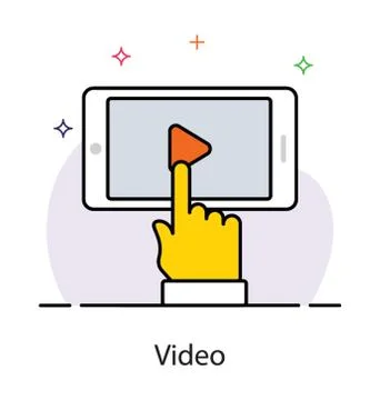 Video player icon vector in flat design 스톡 일러스트
